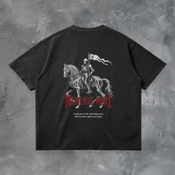 "MEMENTO MORI" OVERSIZED T-SHIRT IN BLACK