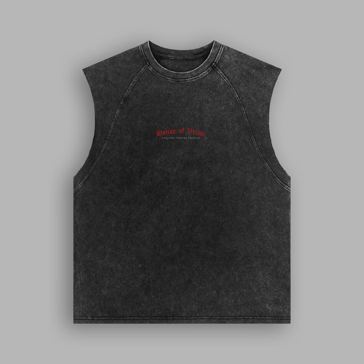 BLACK WASHED NRFTW SERIES TANK TOP
