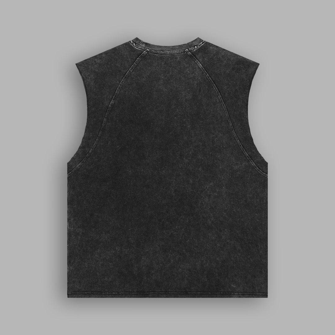 BLACK WASHED NRFTW SERIES TANK TOP