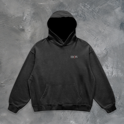 "JUST THE VEIN" OVERSIZED HOODIE IN BLACK