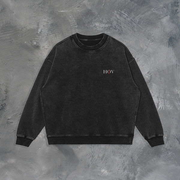 "JUST THE VEIN" OVERSIZED SWEATSHIRT IN BLACK