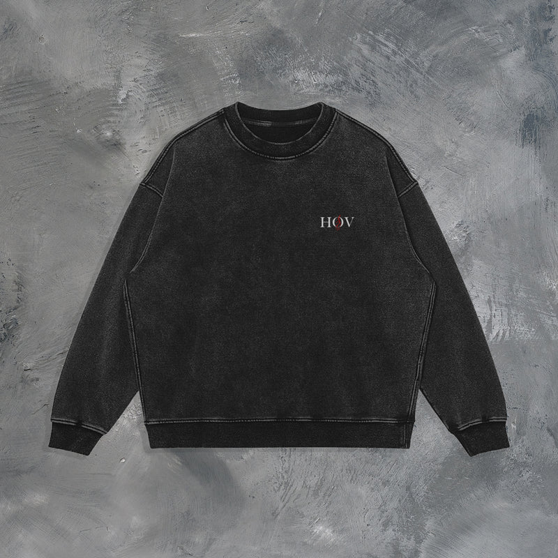 "JUST THE VEIN" OVERSIZED SWEATSHIRT IN BLACK