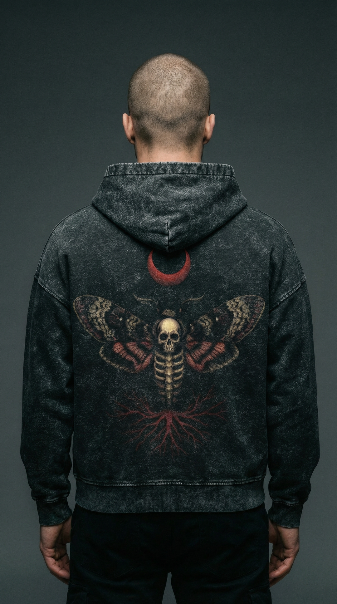 BLACK MOTH NRFTW SERIES ZIP UP HOODIE