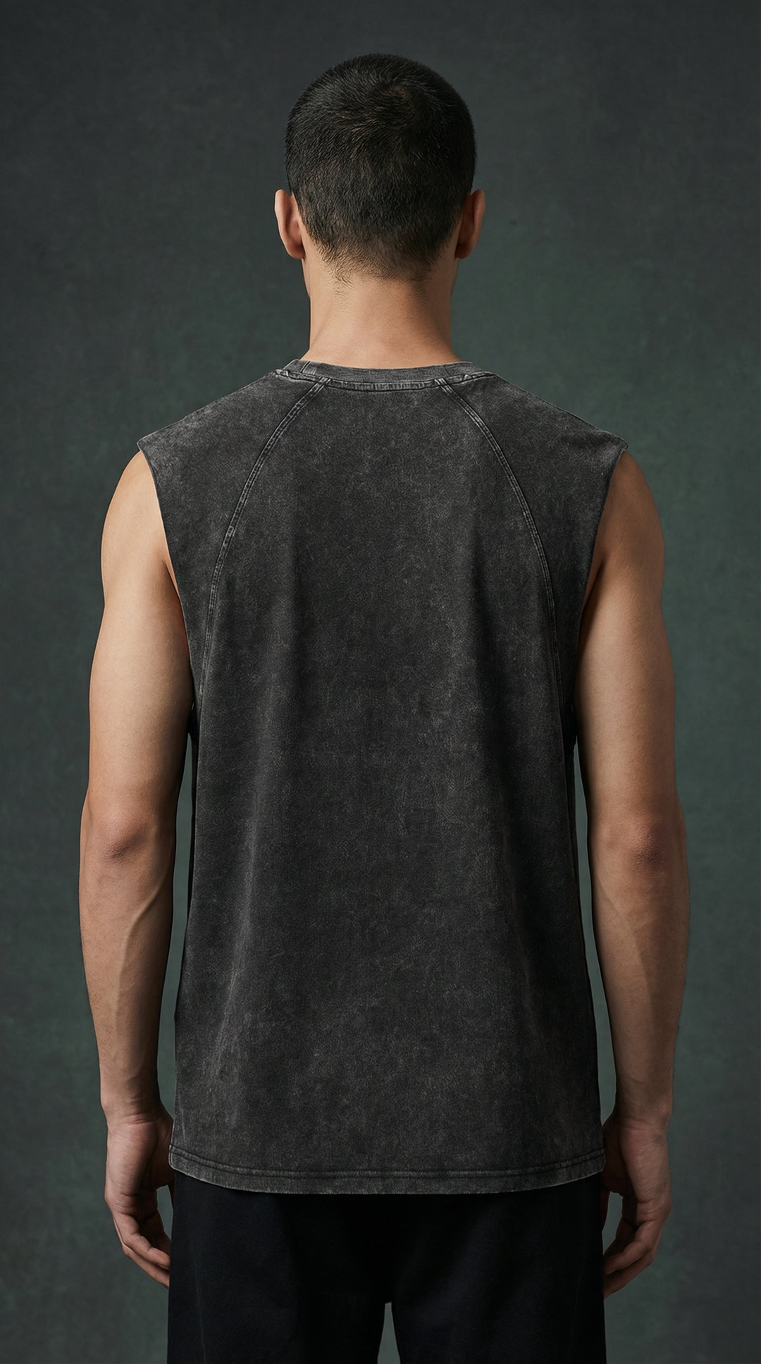 BLACK WASHED NRFTW SERIES TANK TOP