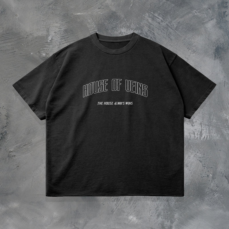 "MEMENTO MORI" OVERSIZED T-SHIRT IN BLACK