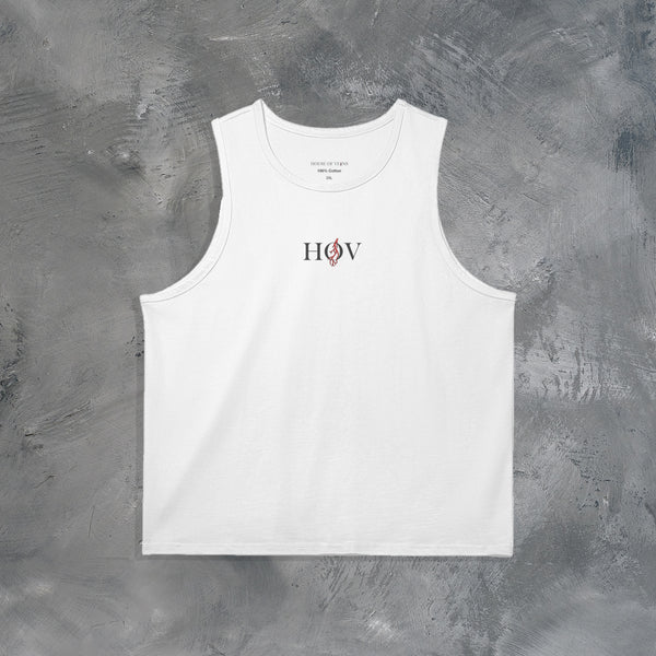 "JUST THE VEIN" OVERSIZED TANK TOP IN WHITE