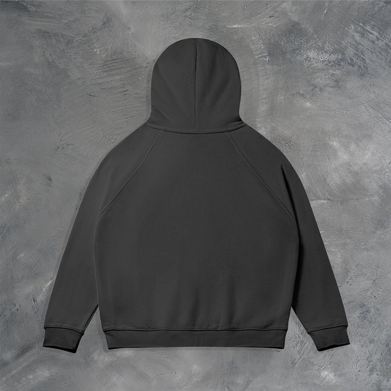 "JUST THE VEIN" ZIP UP HOODIE IN BLACK