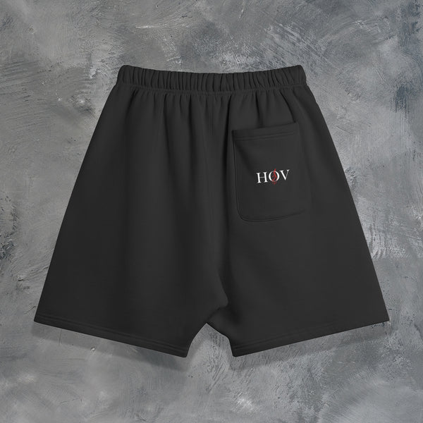 "NO DEFEAT" HEAVYWEIGHT SHORTS IN BLACK
