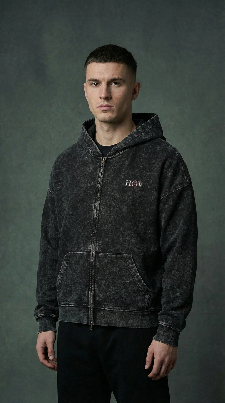 BLACK SIGNATURE NRFTW SERIES ZIP UP HOODIE